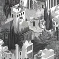 Toledo, Graphite Mural Wallpaper - pure wallpaper artwork