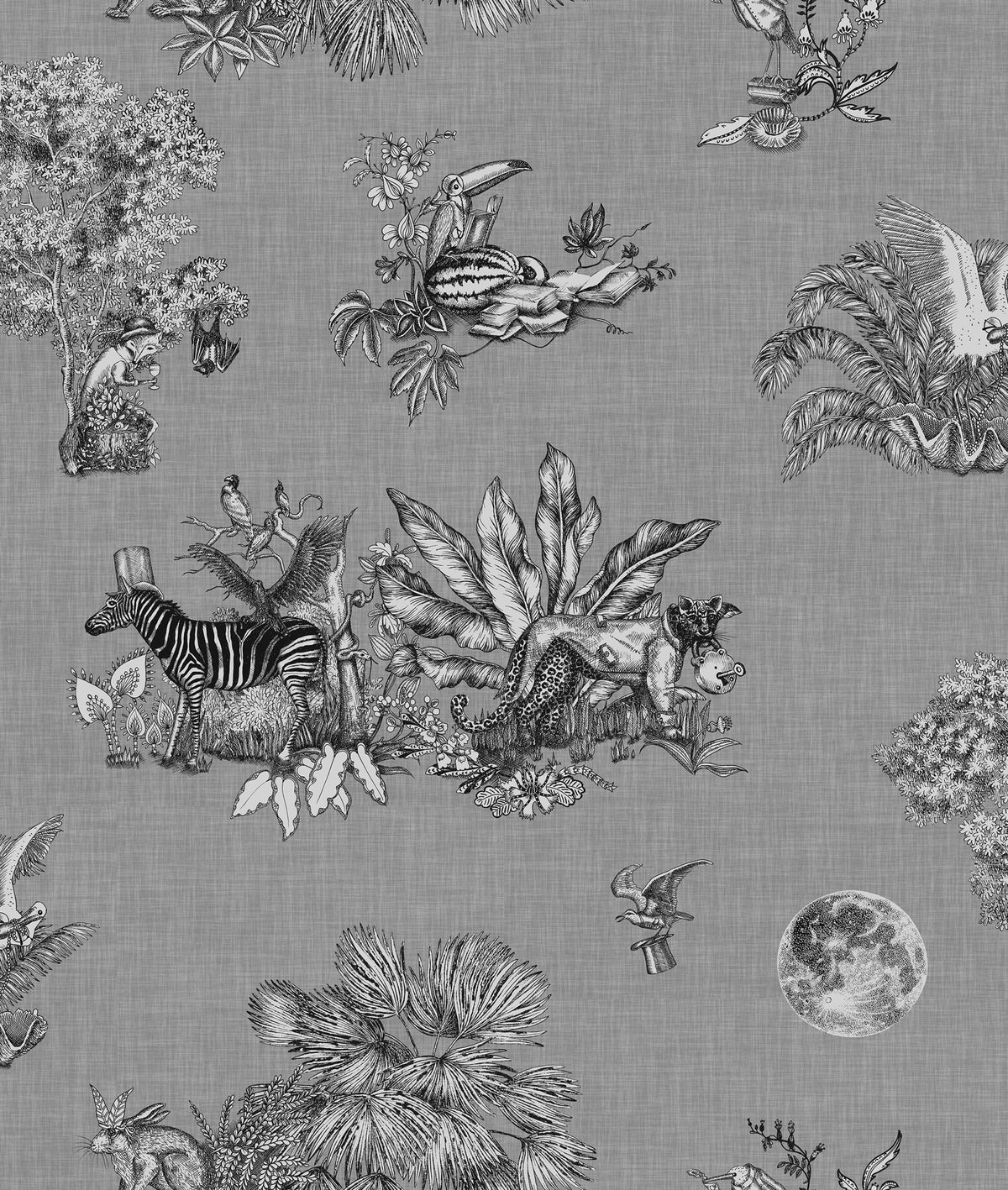 Cork, Graphite Mural Wallpaper - pure wallpaper artwork