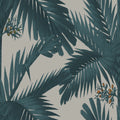 Palm Spring, Teal Mural Wallpaper - pure wallpaper artwork