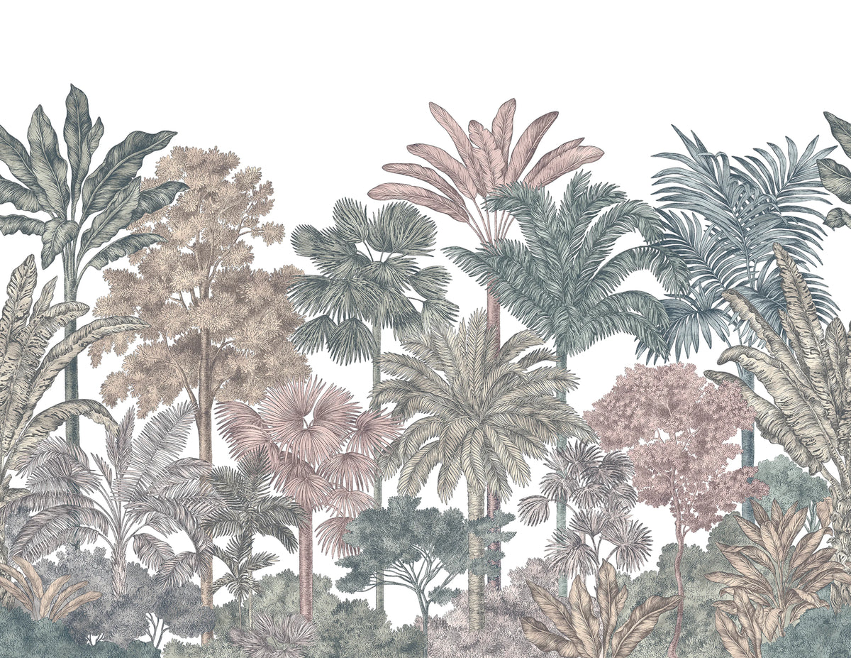 Tropical Bellewood, Bubblegum Mural Wallpaper - pure wallpaper artwork