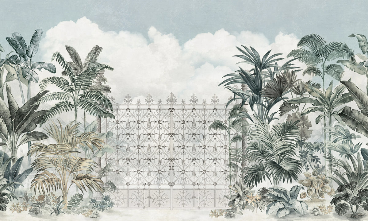 Jaipur, Sage Mural Wallpaper - pure wallpaper artwork