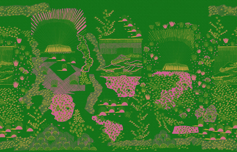 Ayers Rock, Grass Mural Wallpaper