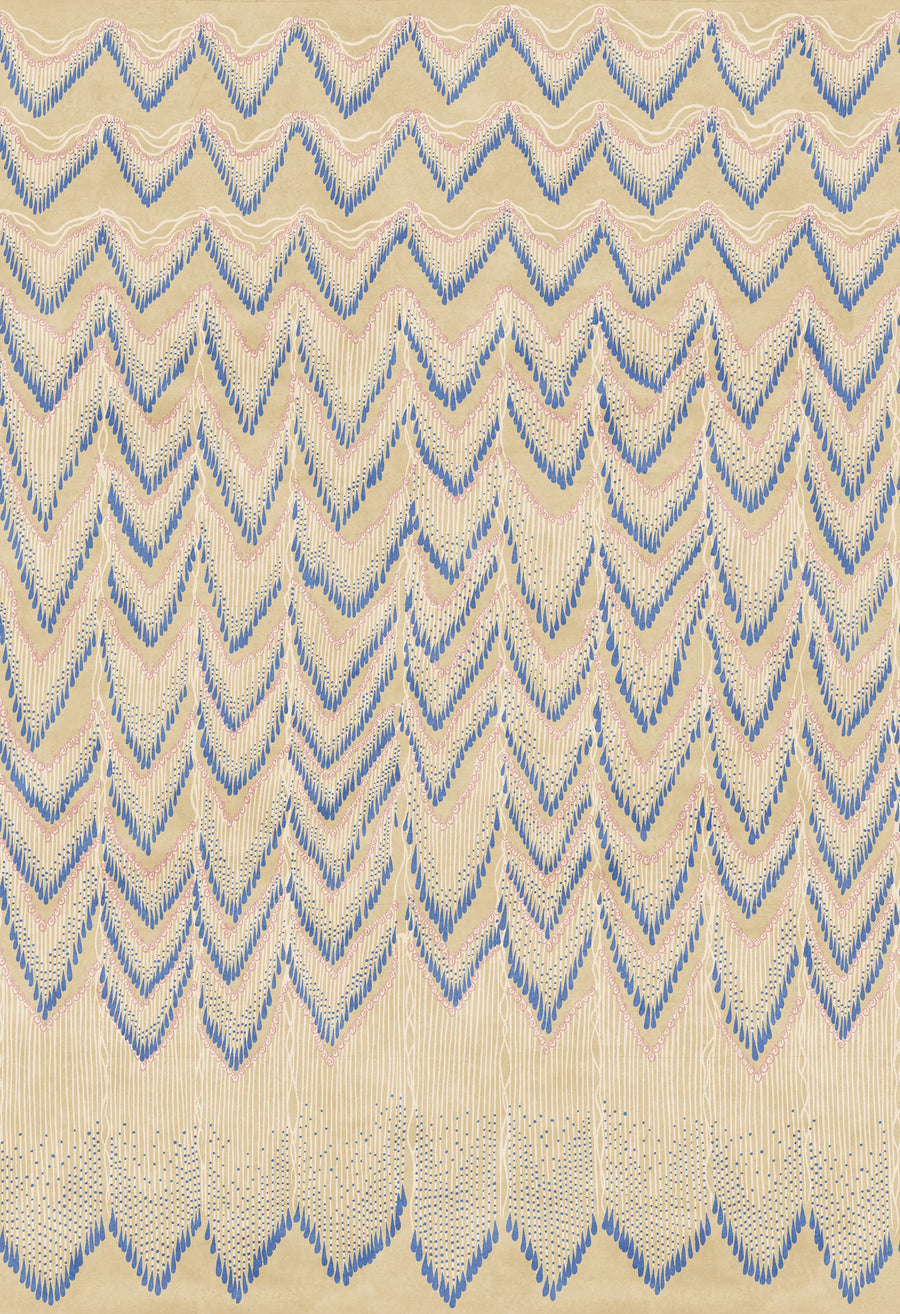 Fringed Follies, Custard Mural Wallpaper