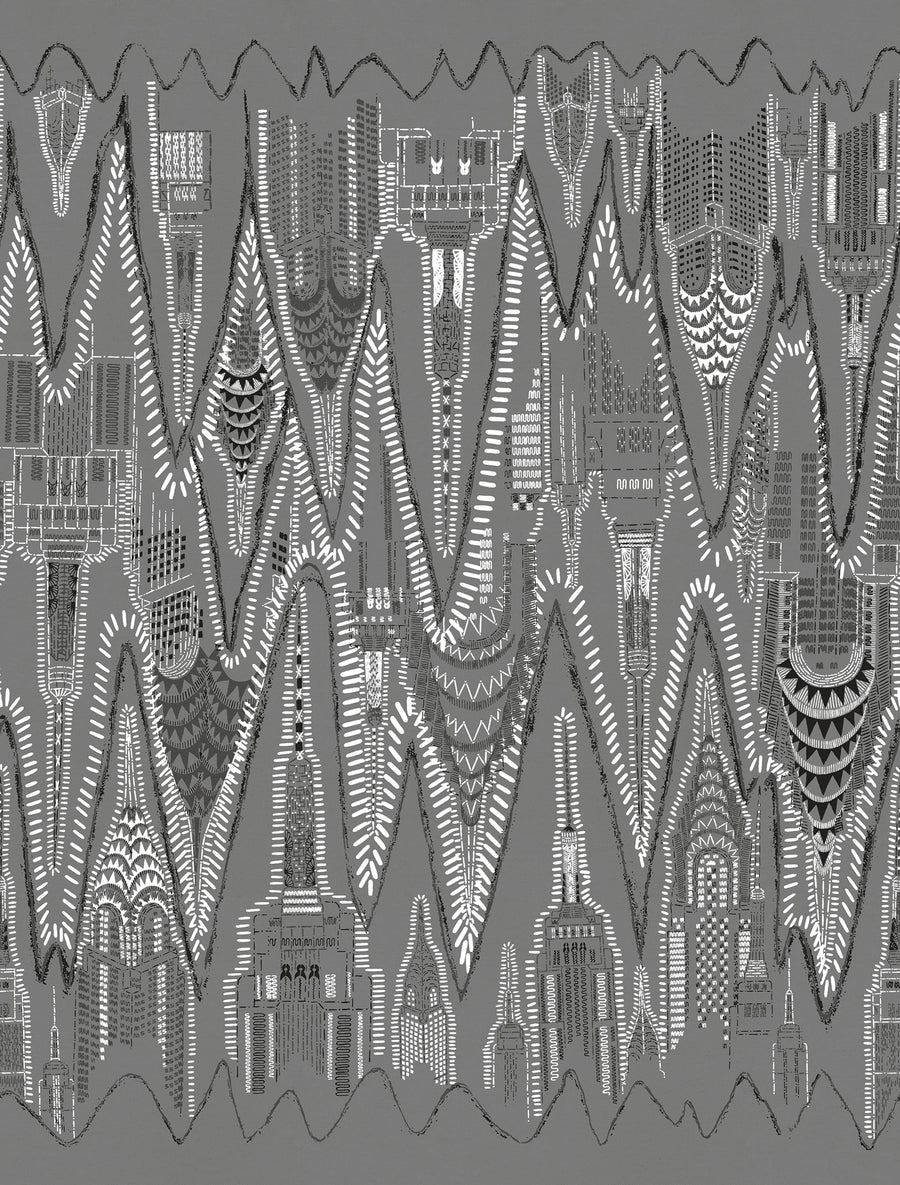 Manhattan, Graphite Mural Wallpaper