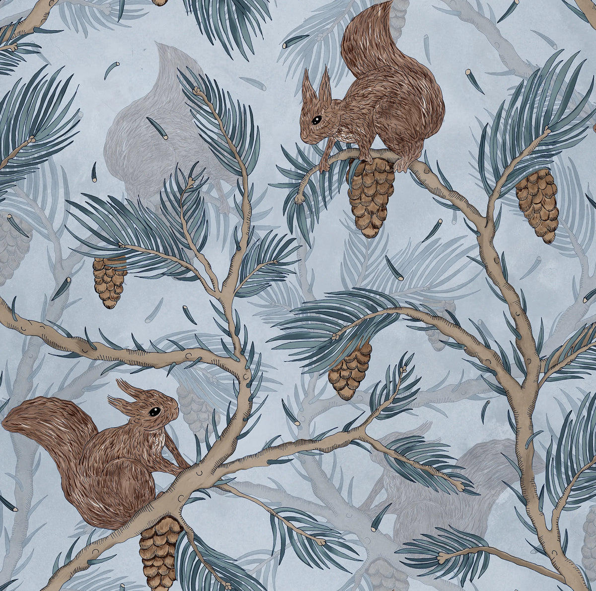 Squirrel Mountain, Sky Mural Wallpaper - pure wallpaper artwork