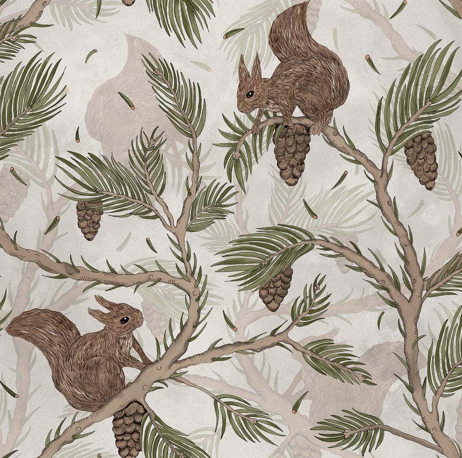 Squirrel Mountain, Sand Mural Wallpaper