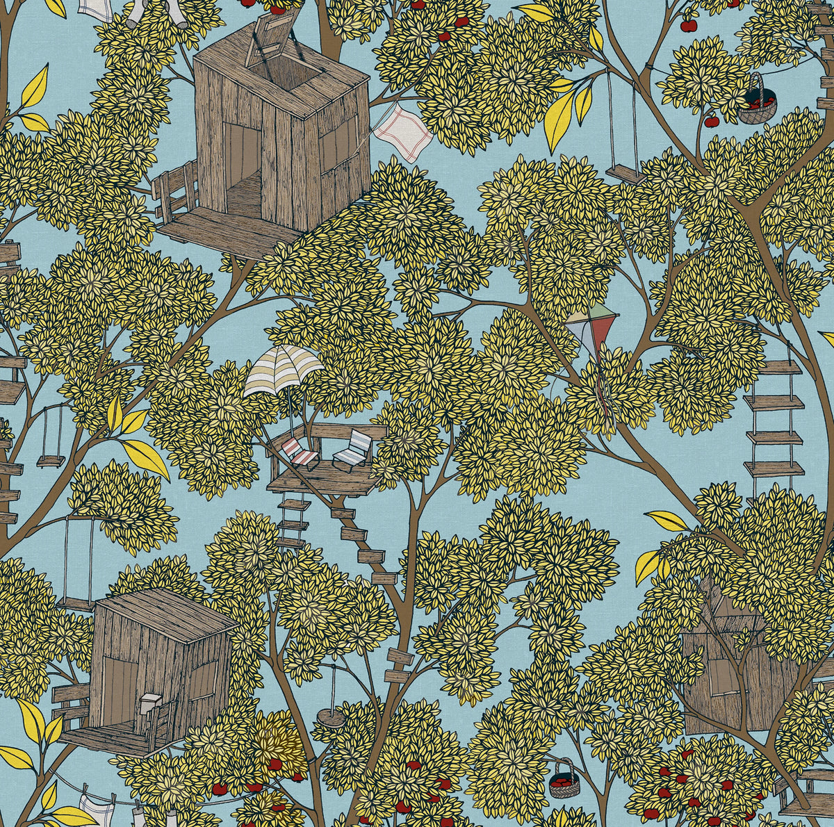Treehouse, Sunshine Mural Wallpaper - pure wallpaper artwork