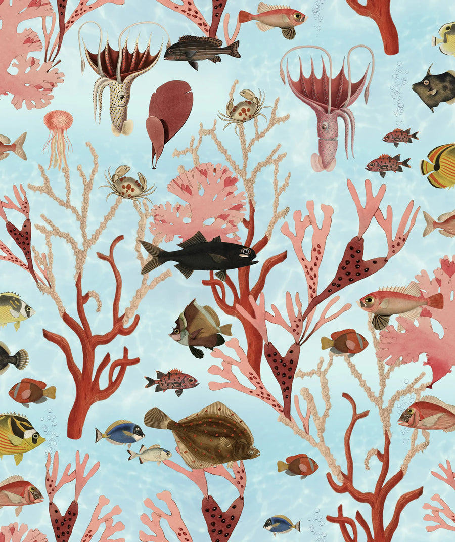 Aquarium, Mint Mural Wallpaper