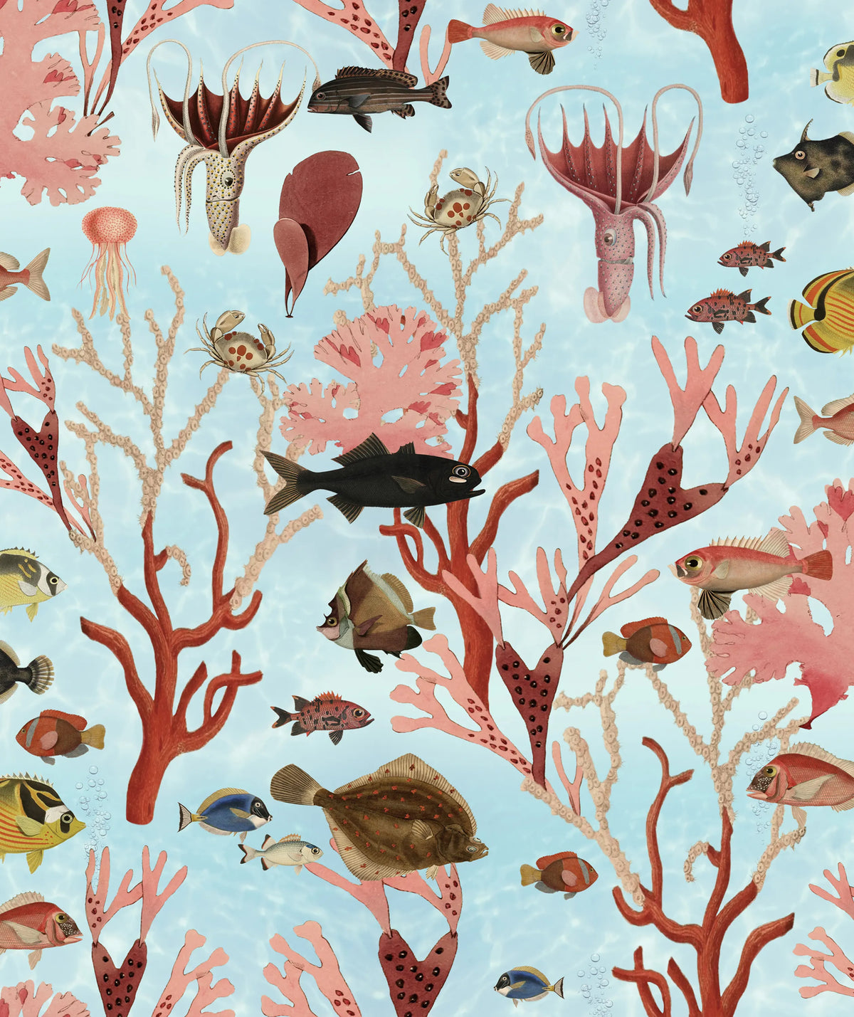 Aquarium, Mint Mural Wallpaper - pure wallpaper artwork