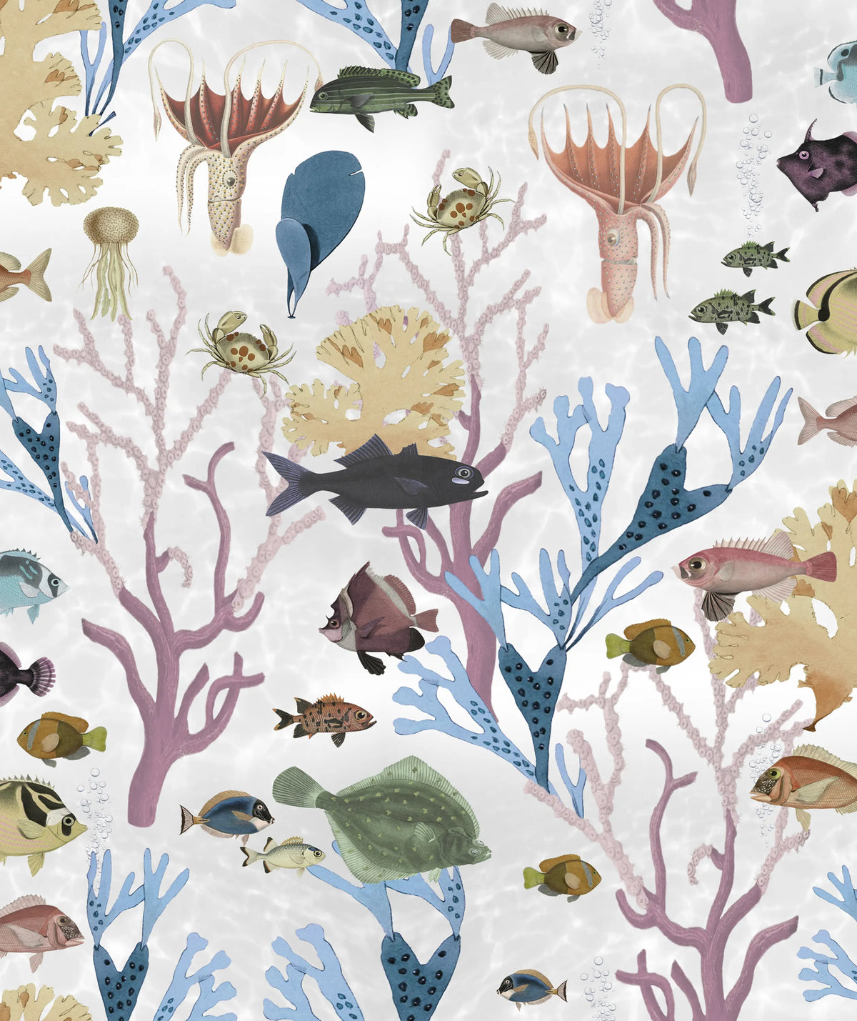 Aquarium, Pastel Mural Wallpaper - pure wallpaper artwork