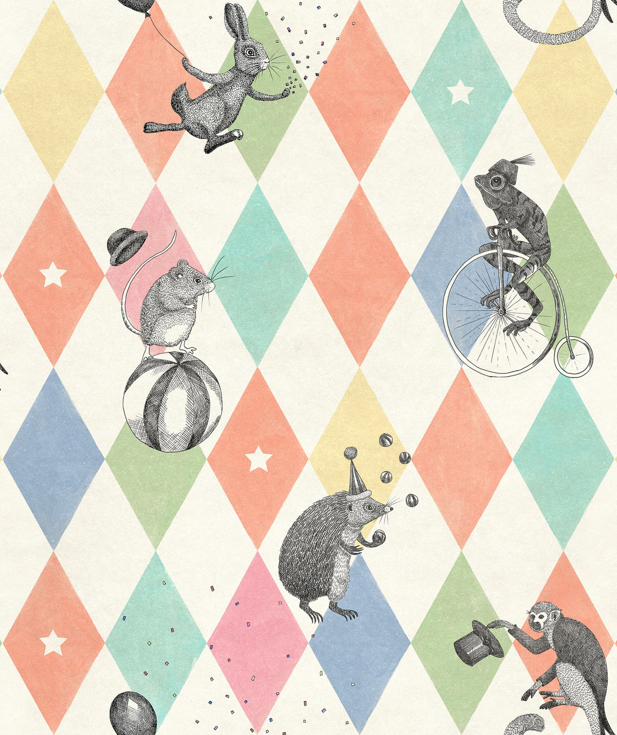 Circus Corner, Rainbow Mural Wallpaper - pure wallpaper artwork