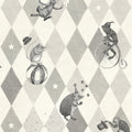 Circus Corner Graphite Mural Wallpaper - pure wallpaper artwork