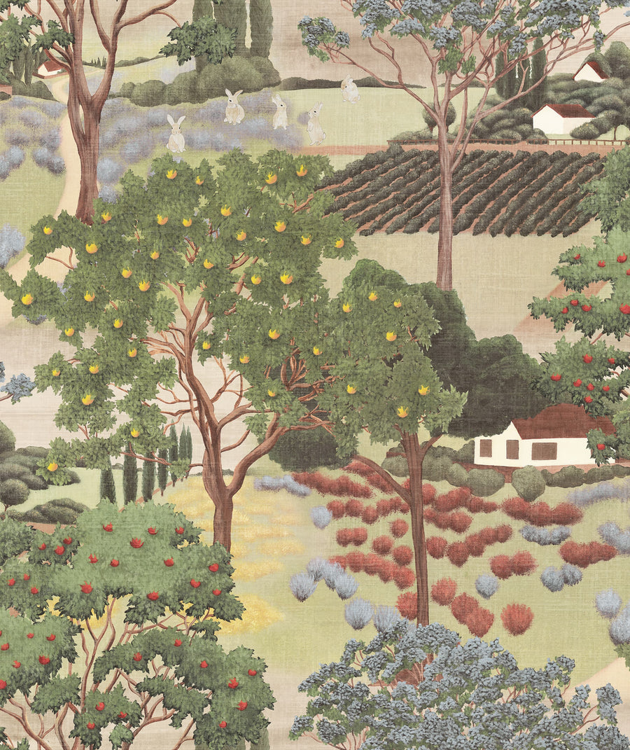 Farmers Hill Fall Mural Wallpaper