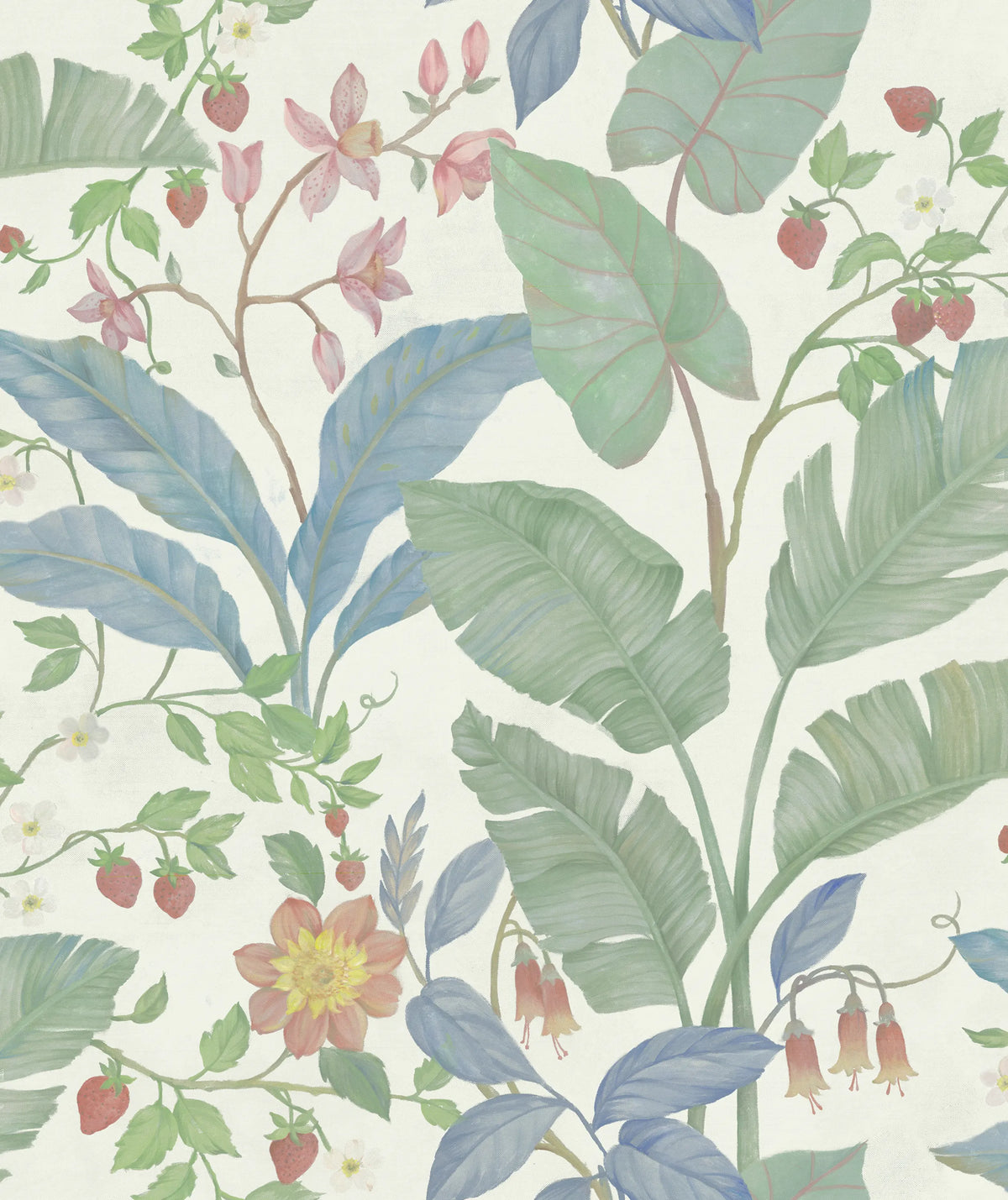 Strawberry Lane, Ivory Mural Wallpaper - pure wallpaper artwork
