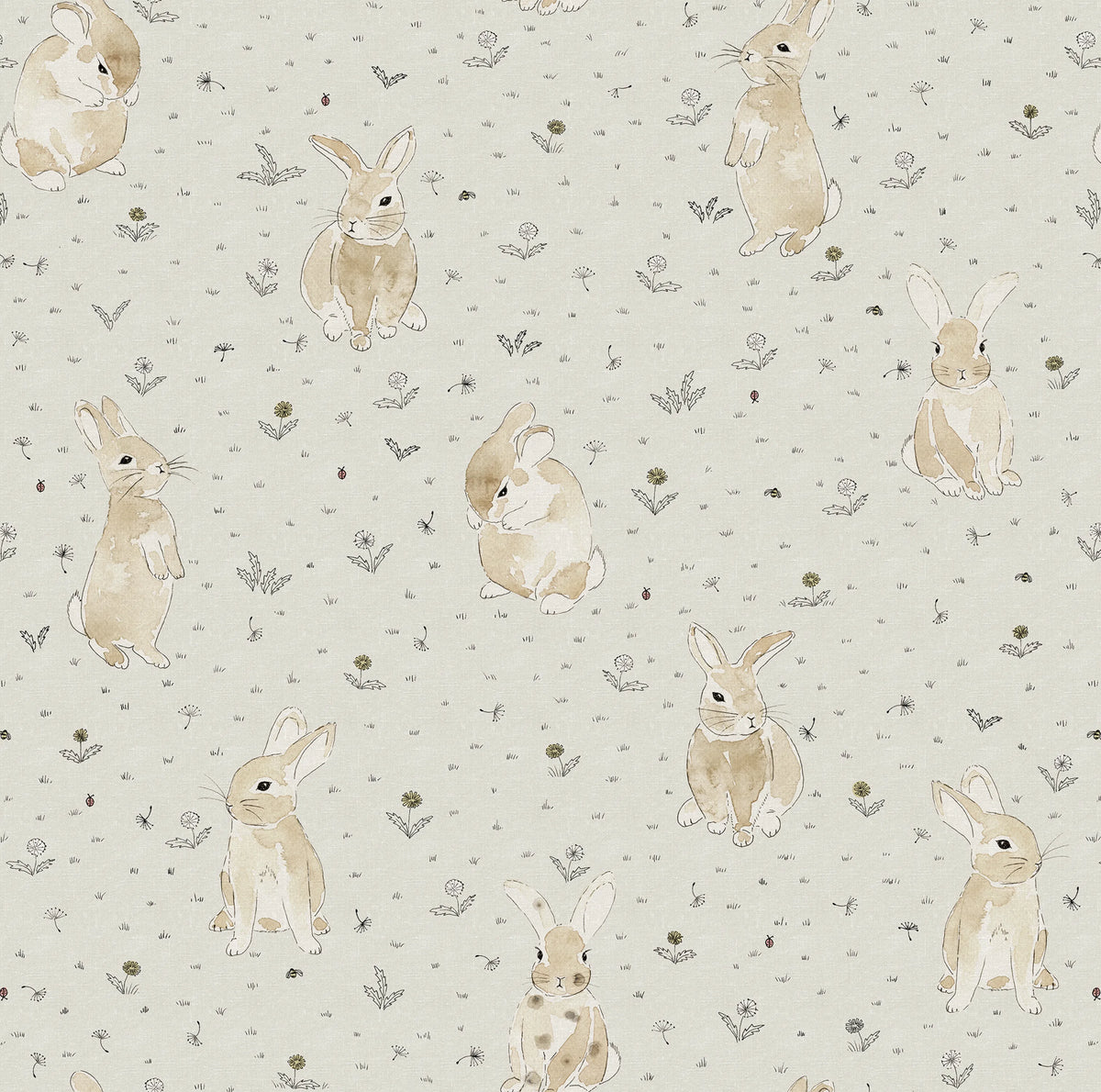 Bunny Field, Sand Mural Wallpaper - pure wallpaper artwork