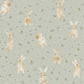 Bunny Field, Mint Mural Wallpaper - pure wallpaper artwork