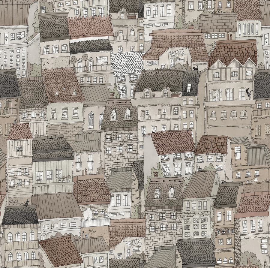 Dream Town, Sand Mural Wallpaper
