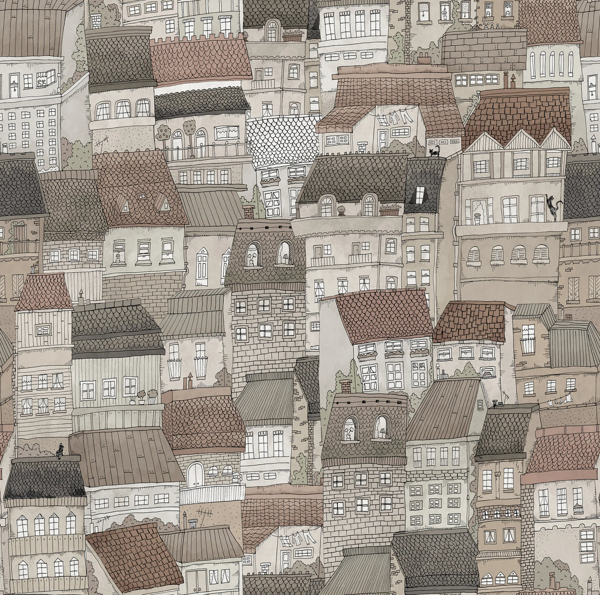 Dream Town, Sand Mural Wallpaper - pure wallpaper artwork