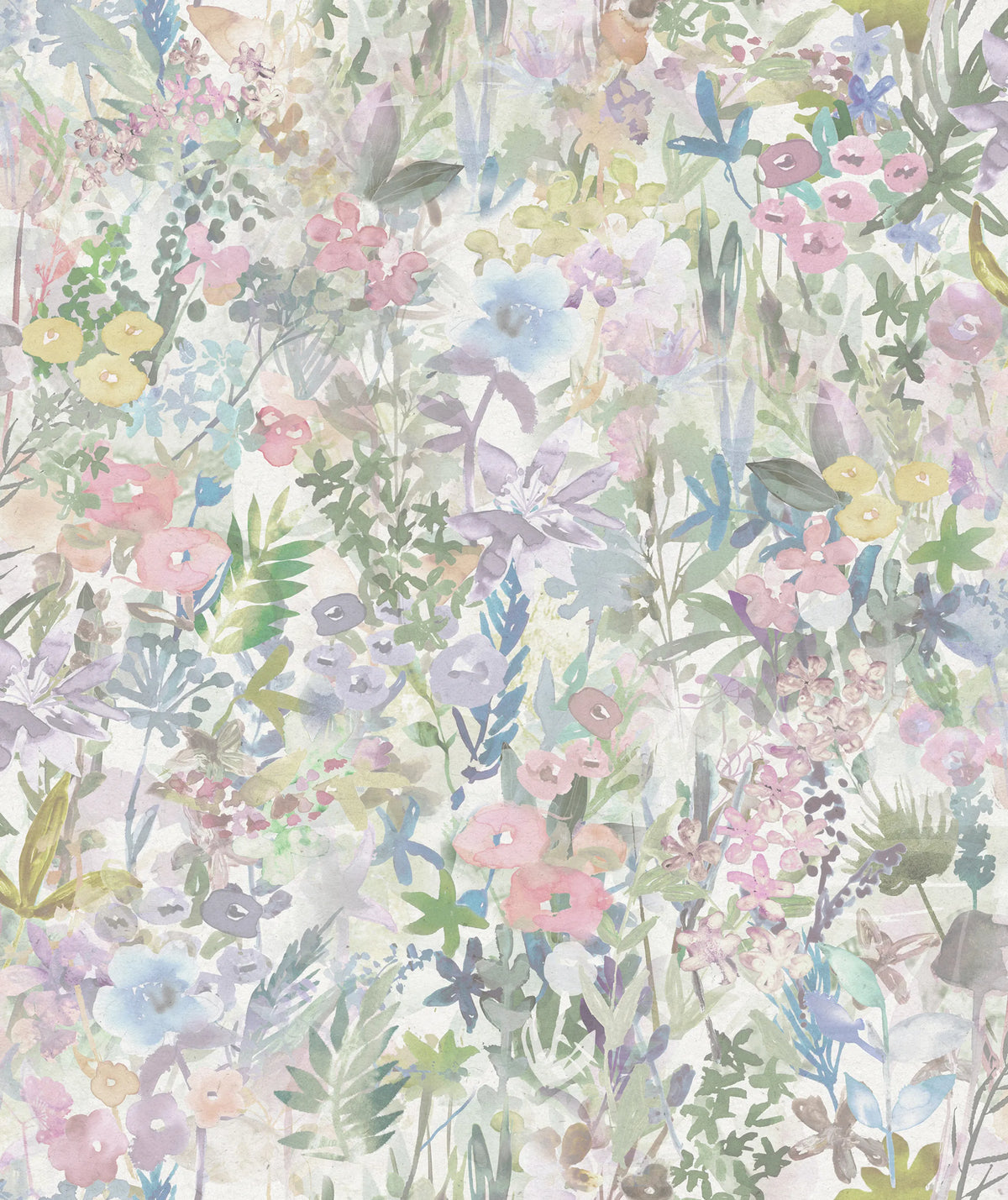 Poppy Meadow, Pastel Mural Wallpaper - pure wallpaper artwork