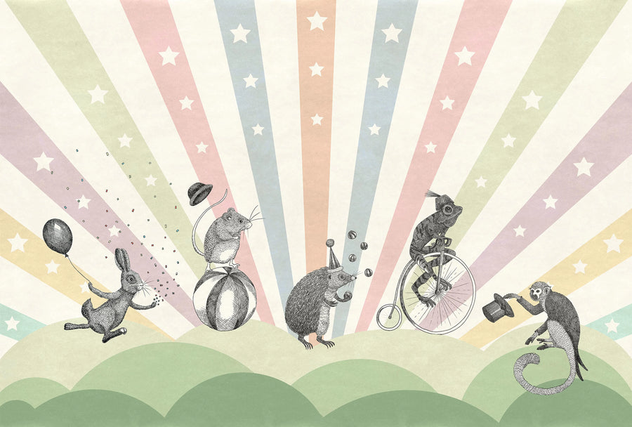 Circus Pastel Mural Wallpaper