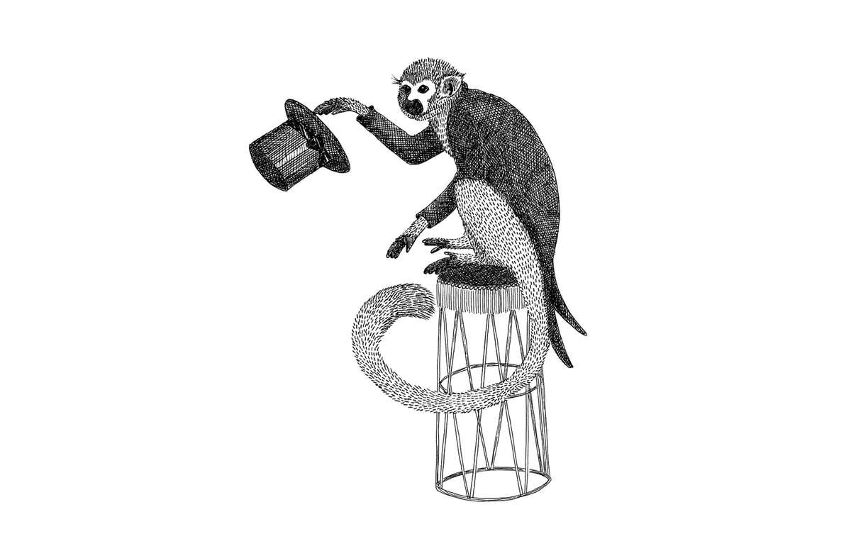 Circus Animal, Mr Monkey Mural Wallpaper - pure wallpaper artwork