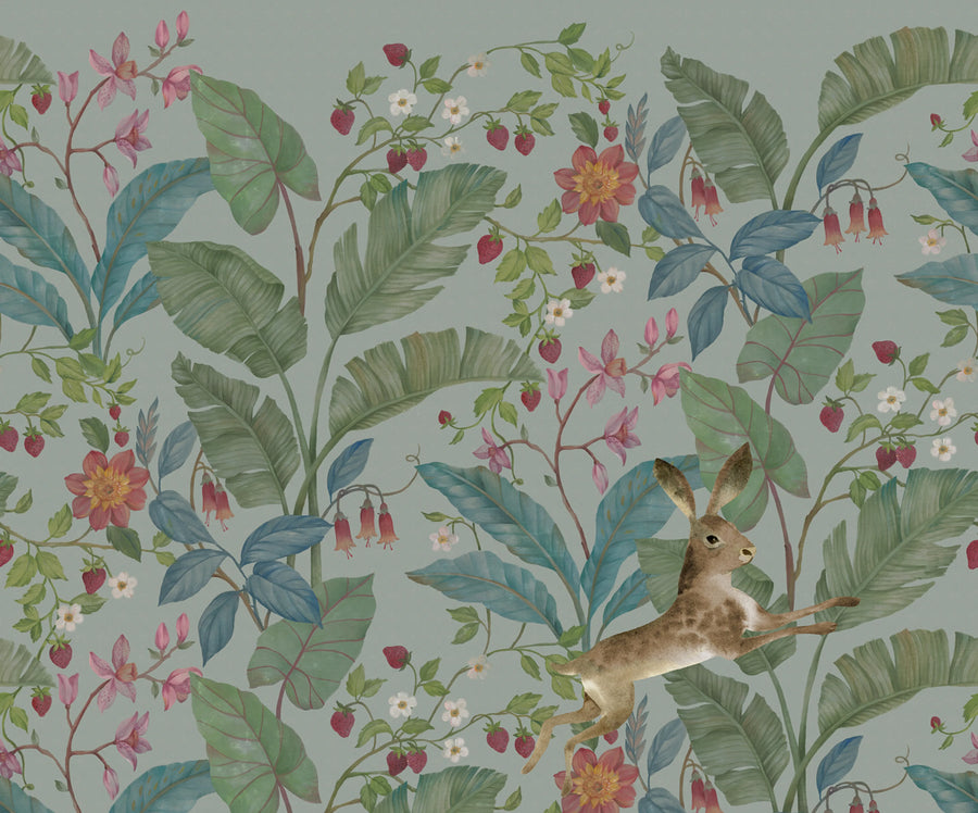 Strawberry Field, Summer Mural Wallpaper