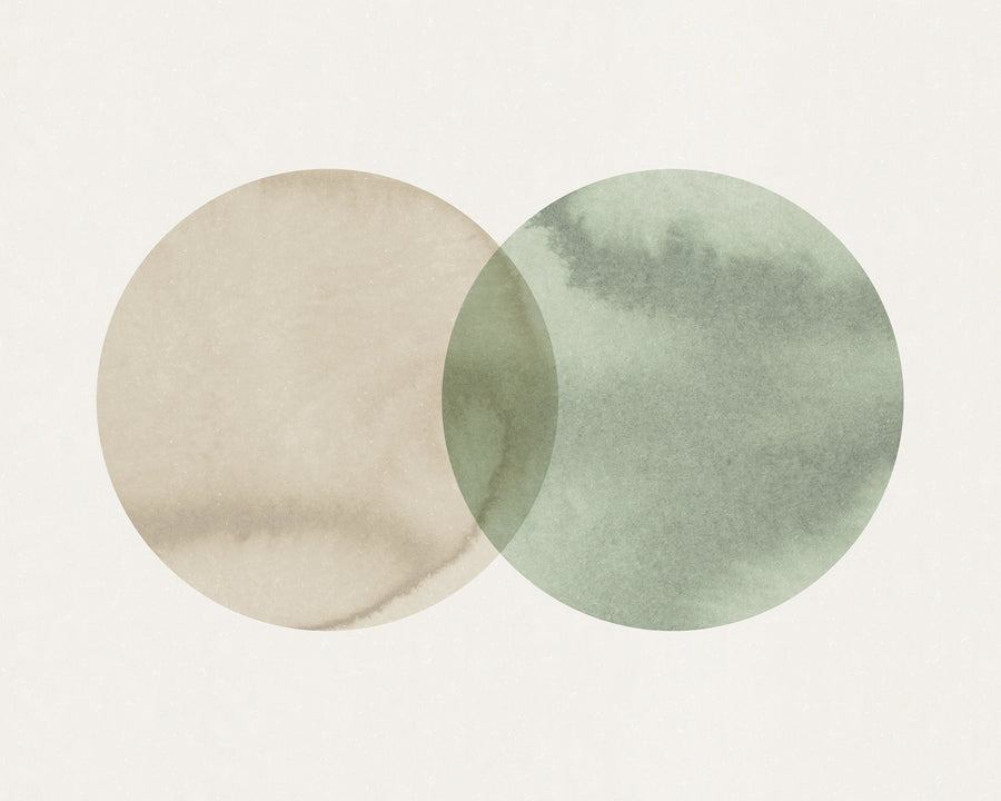 Eclipse, Beige Green Mural Wallpaper