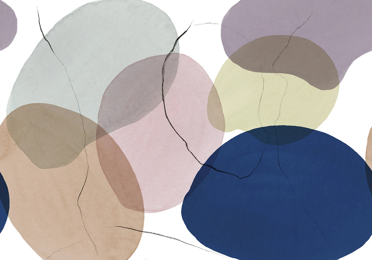 Floating, Playful Mural Wallpaper - pure wallpaper artwork