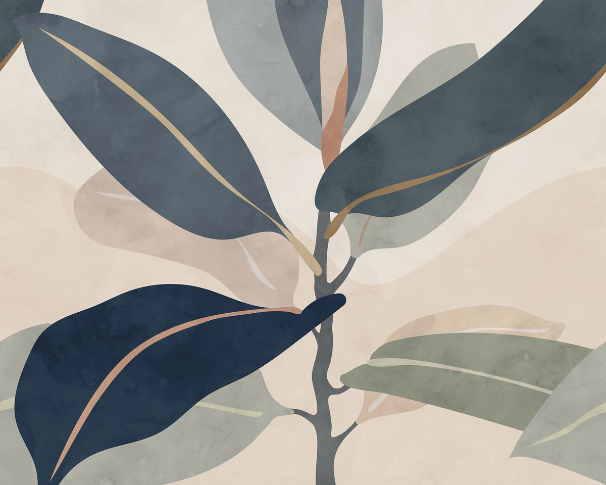 Ruby, Blue Mural Wallpaper - pure wallpaper artwork