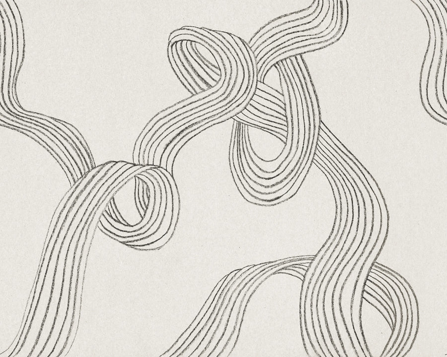 Stripes, Graphite Mural Wallpaper