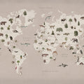 Animal World, Pastel Pink Mural Wallpaper - pure wallpaper artwork