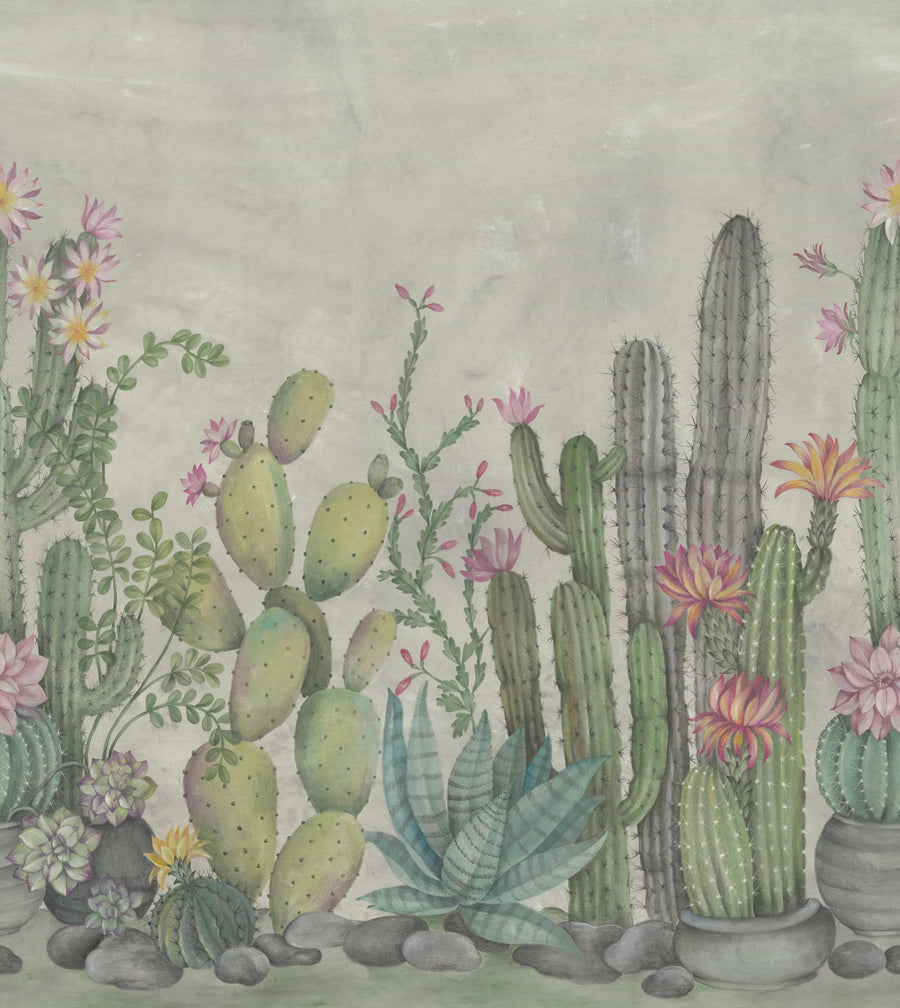 Playfull Cactus, Summer Mural Wallpaper