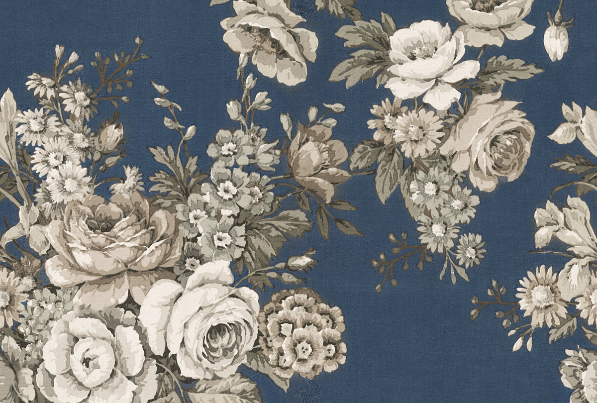 Efraim, Dark Blue Mural Wallpaper - pure wallpaper artwork