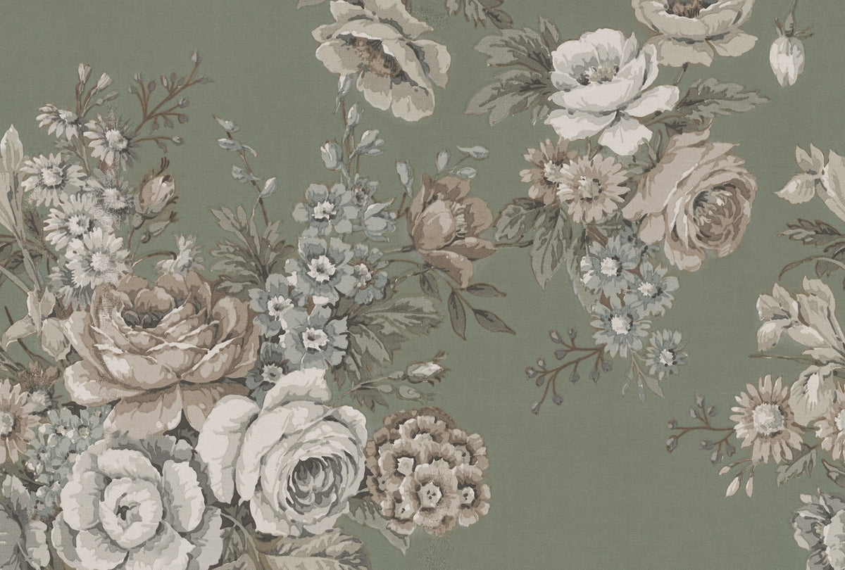 Efraim, Soft Green Mural Wallpaper - pure wallpaper artwork