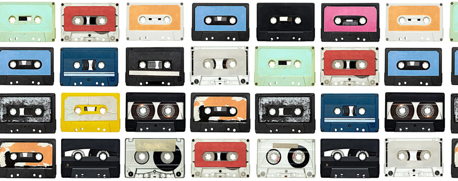 Casette Tape Piccadilly Circus Mural Wallpaper