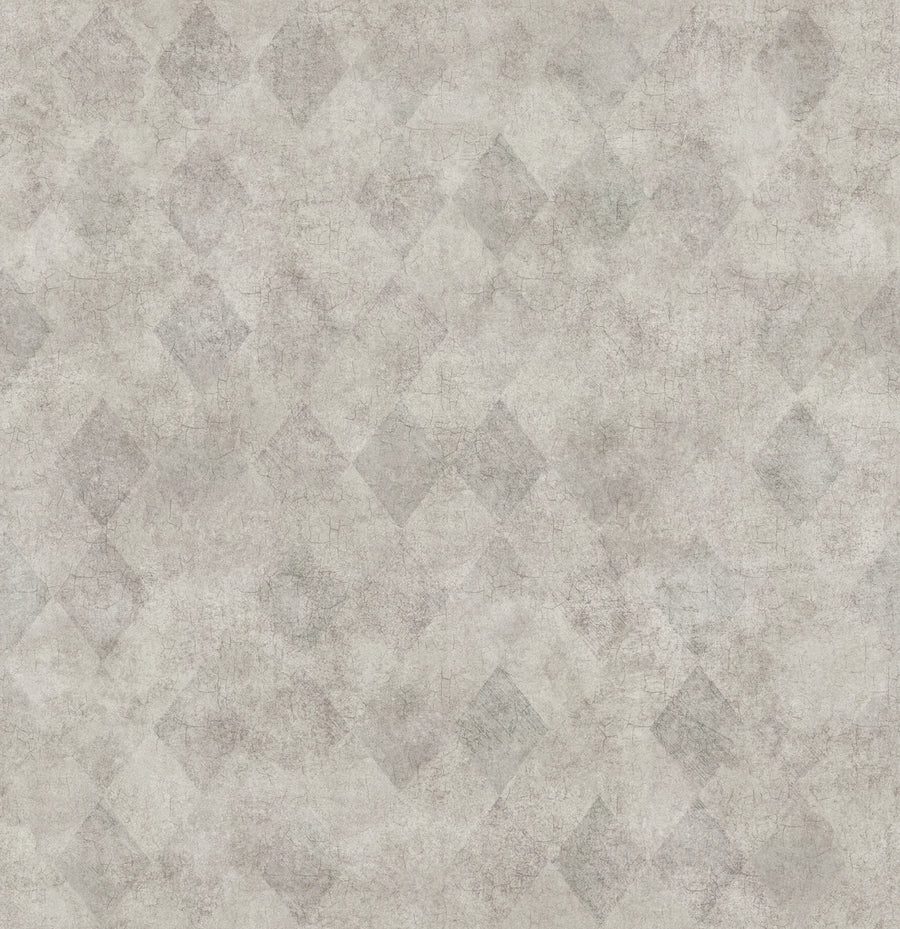 Small Patinated Diamonds Champagne Mural Wallpaper