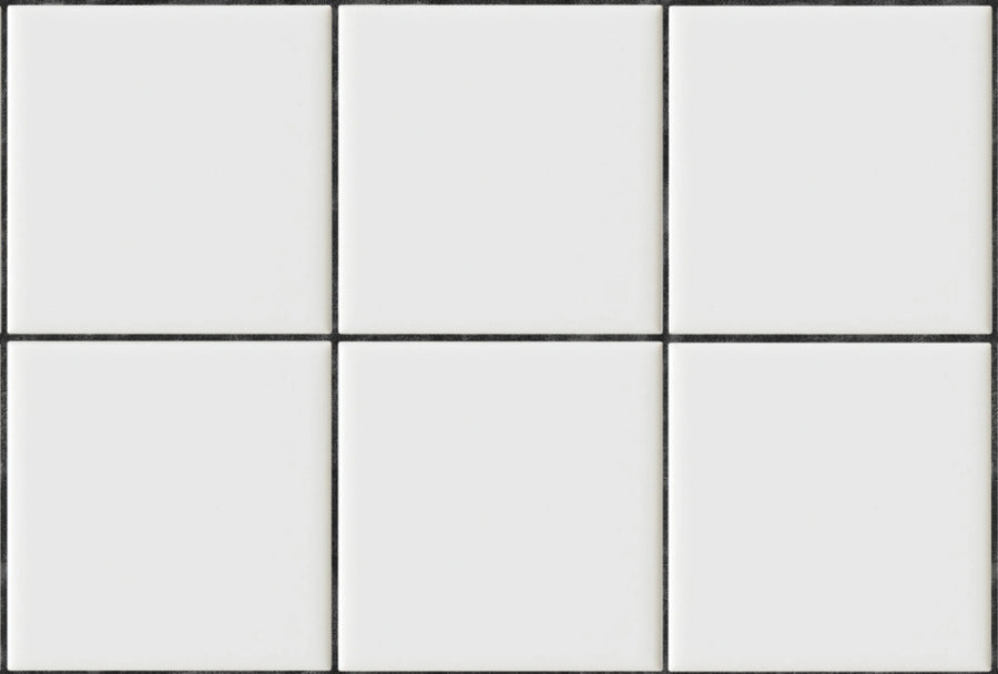 Square Tiles, Clean White Mural Wallpaper