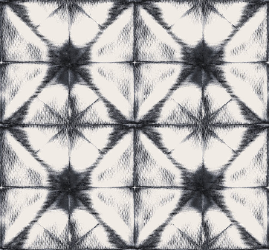 Tie Dye Kaleidoscope, Dark Blue Mural Wallpaper