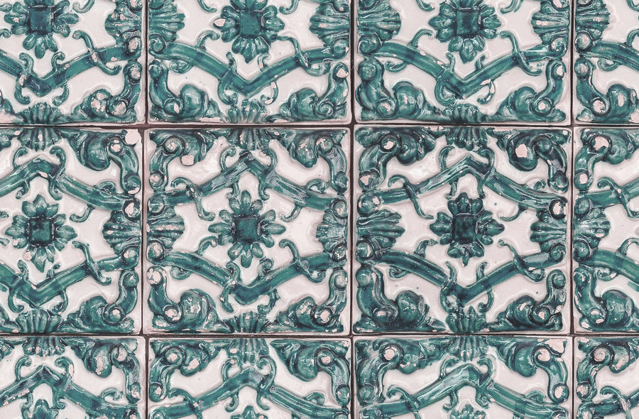 Artisan Tiles, Brazilian Green Mural Wallpaper