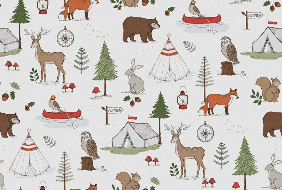 Camping Trip Mini, Nature Mural Wallpaper