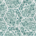Marbled Hexagon Tiles, Green Mural Wallpaper - pure wallpaper artwork