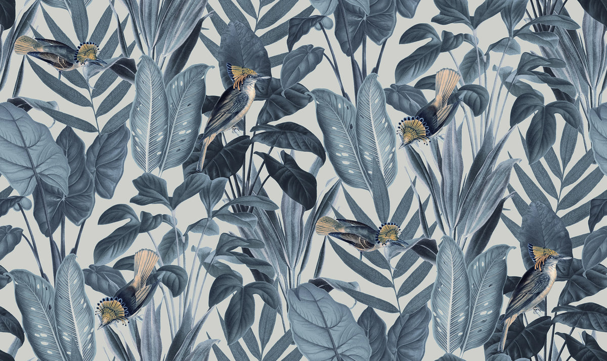 Birds of Paradise, Nightfall Mural Wallpaper - pure wallpaper artwork