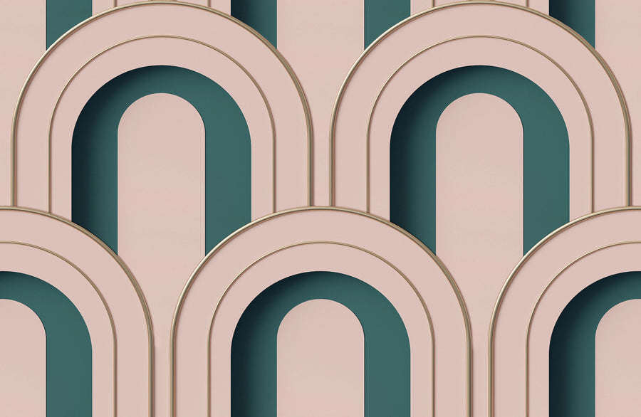 Arch Deco Bijou, Rebel Pink Mural Wallpaper