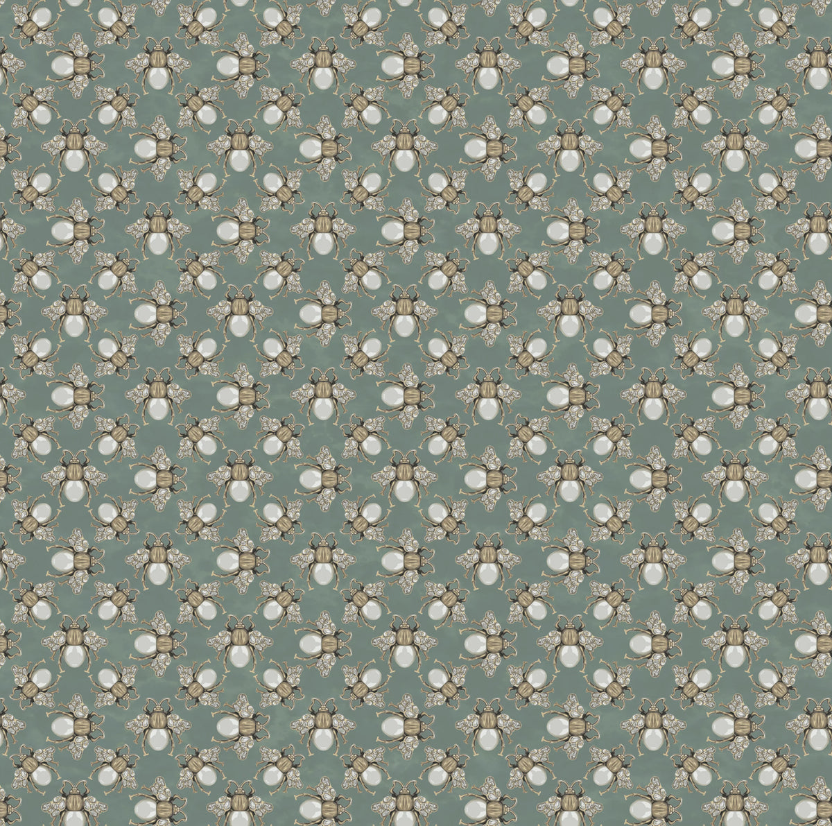 Small Jewel Wings, Emerald Green Mural Wallpaper - pure wallpaper artwork