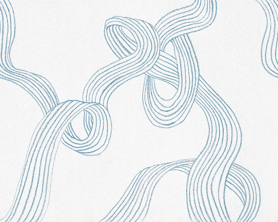 Stripes, Light Blue Mural Wallpaper