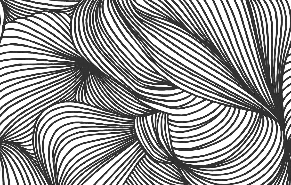 Opulence Lines, Graphite Mural Wallpaper - pure wallpaper artwork