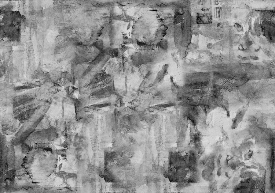 Paper Mache, Graphite Mural Wallpaper