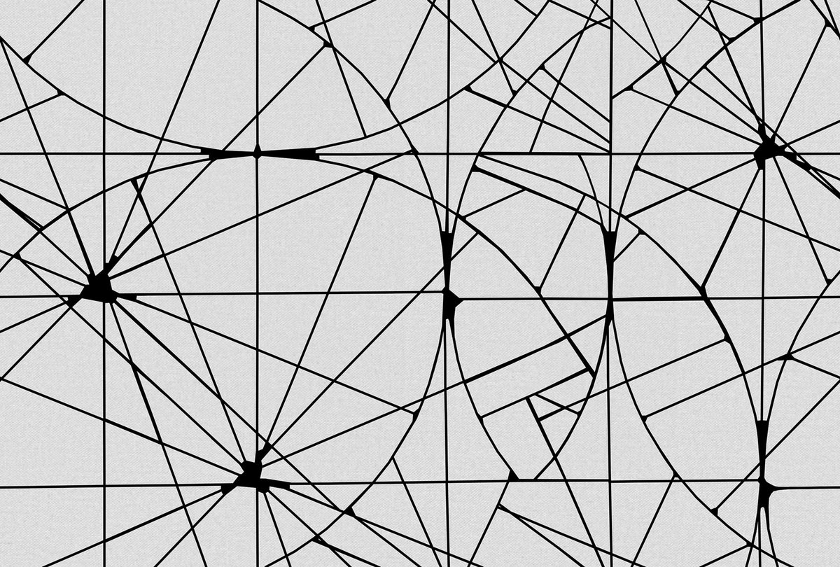Facet, Graphite Mural Wallpaper - pure wallpaper artwork