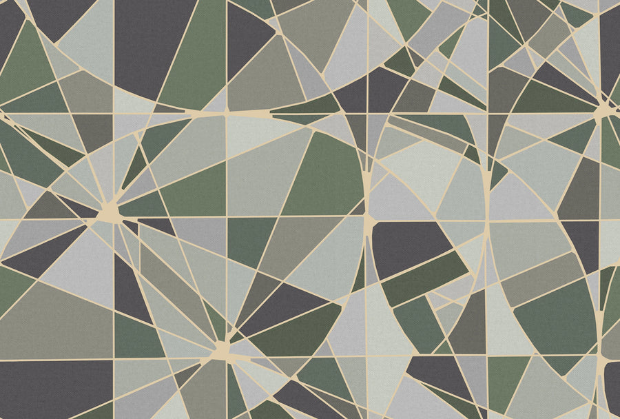 Facet, Moss Mural Wallpaper