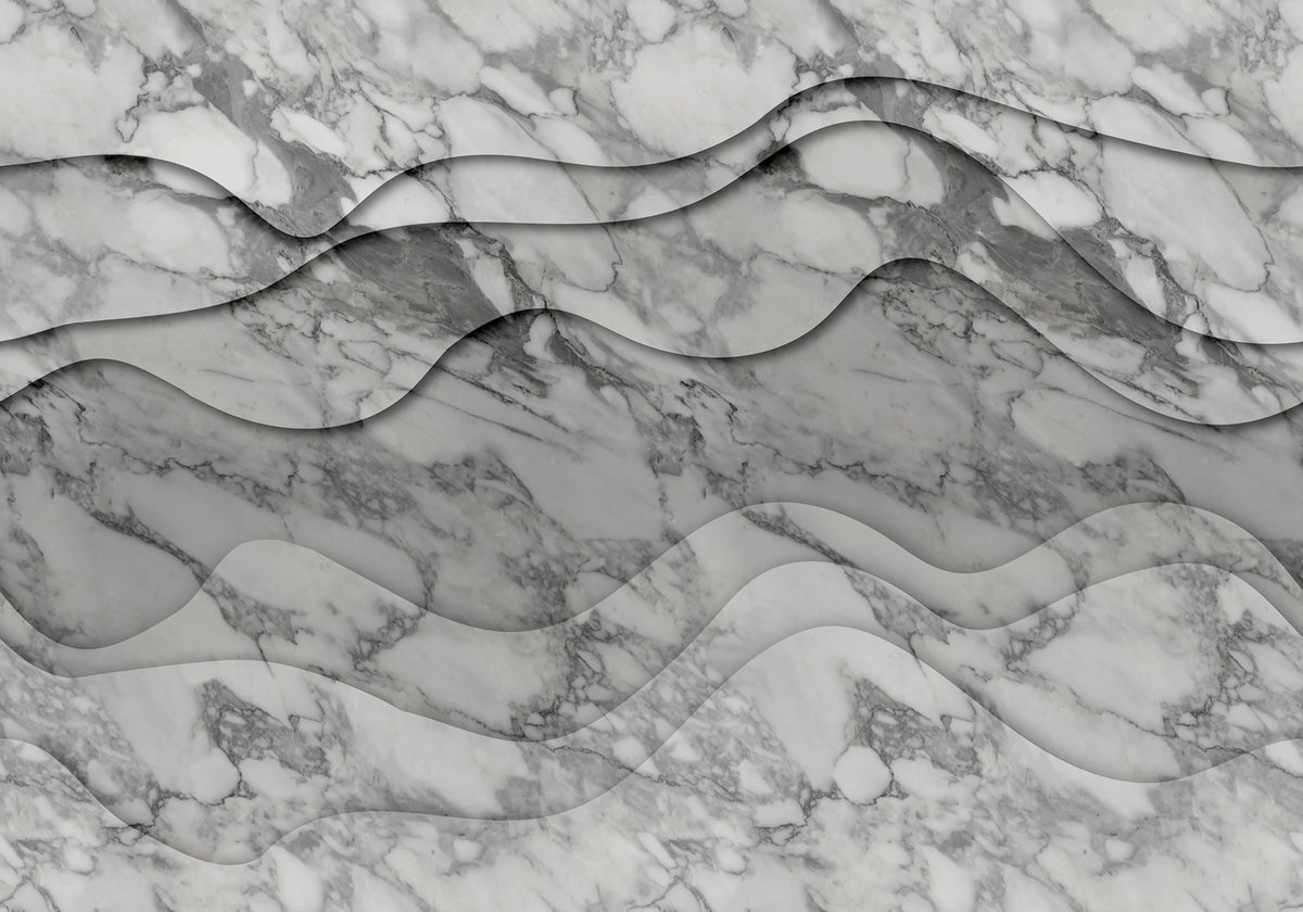 3D Wave, Marble Mural Wallpaper - pure wallpaper artwork